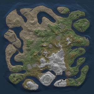 Thumbnail Rust Map: Procedural Map, Size: 4500, Seed: 100009, 19 Monuments