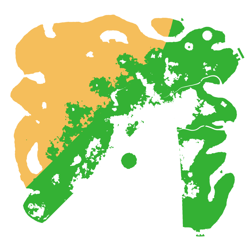 Biome Rust Map: Procedural Map, Size: 4500, Seed: 100009