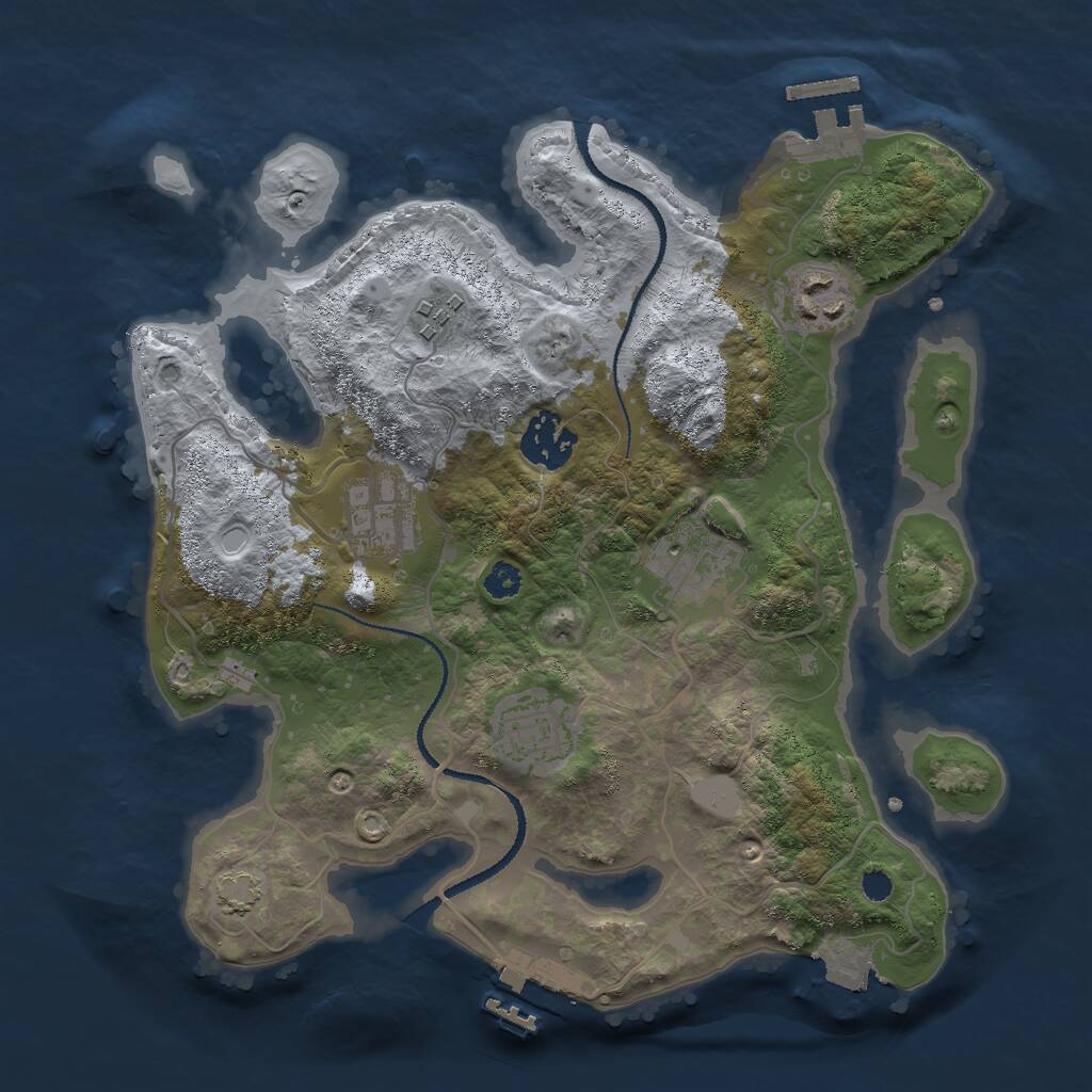 Rust Map: Procedural Map, Size: 3000, Seed: 11042021, 10 Monuments
