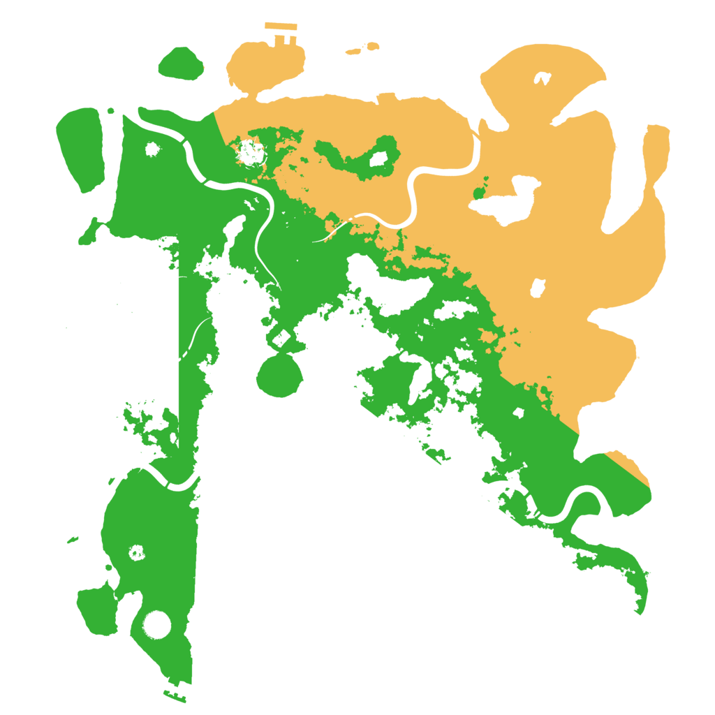 Biome Rust Map: Procedural Map, Size: 4500, Seed: 100007