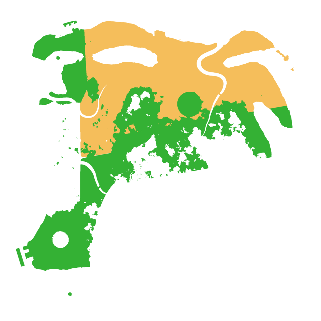 Biome Rust Map: Procedural Map, Size: 3500, Seed: 53219