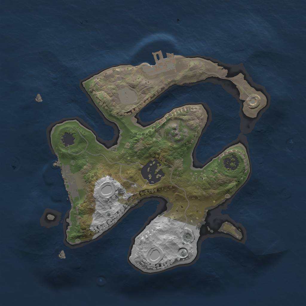 Rust Map: Procedural Map, Size: 2000, Seed: 85487, 8 Monuments