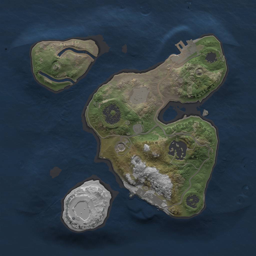 Rust Map: Procedural Map, Size: 2000, Seed: 248654, 9 Monuments