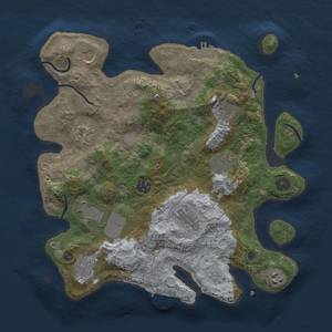 Thumbnail Rust Map: Procedural Map, Size: 3500, Seed: 1114121423, 17 Monuments
