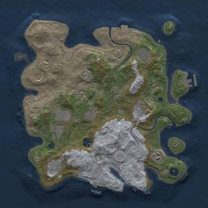 Thumbnail Rust Map: Procedural Map, Size: 3500, Seed: 1114121423, 15 Monuments