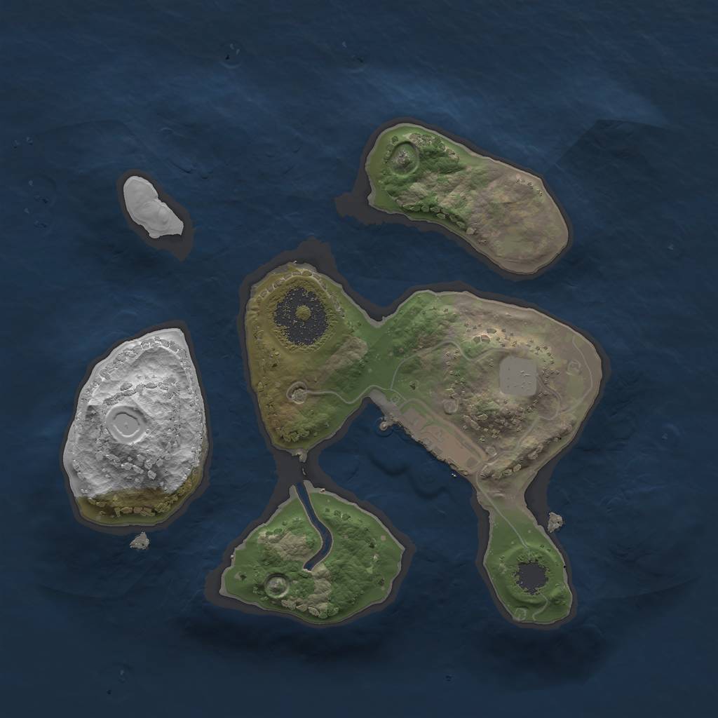 Rust Map: Procedural Map, Size: 2000, Seed: 888444776, 6 Monuments