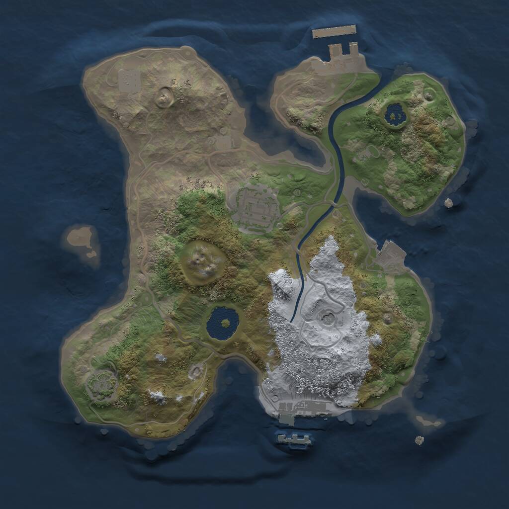 Rust Map: Procedural Map, Size: 2350, Seed: 71, 6 Monuments