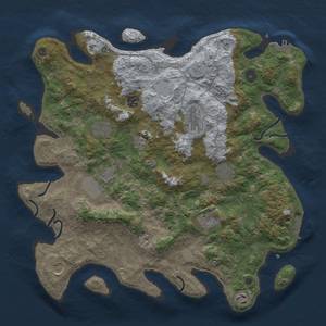 Thumbnail Rust Map: Procedural Map, Size: 4000, Seed: 2304462, 16 Monuments