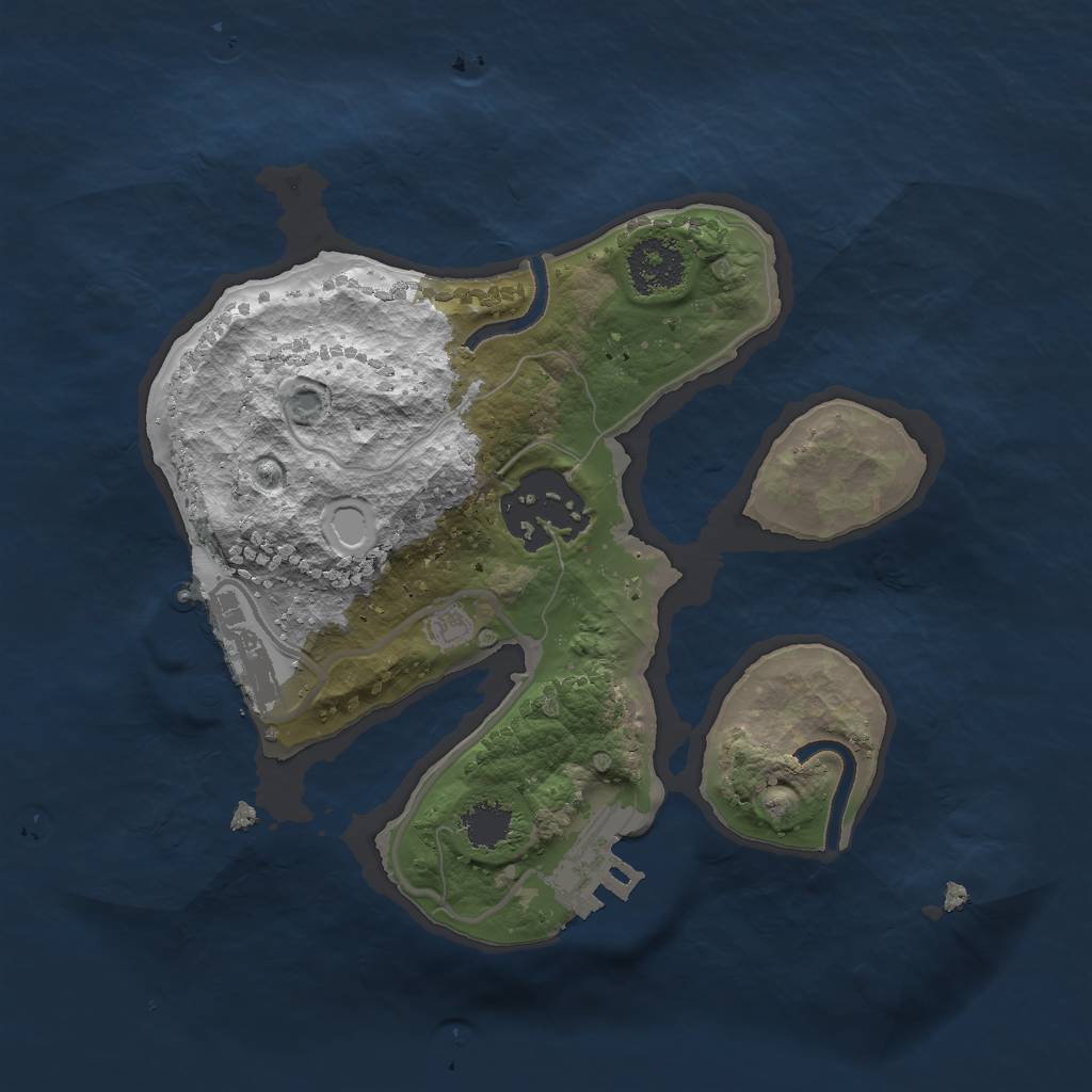 Rust Map: Procedural Map, Size: 2000, Seed: 1632560022, 8 Monuments