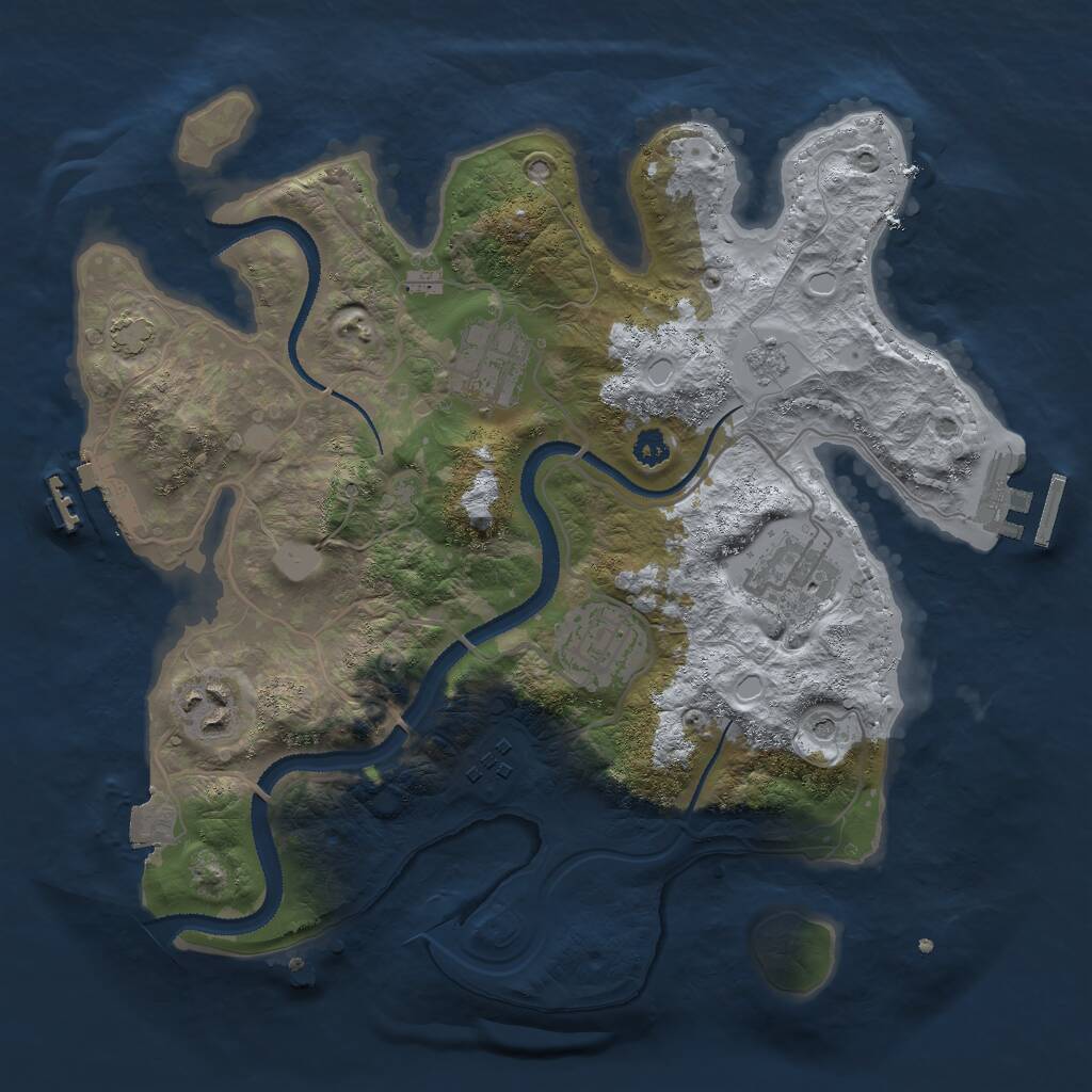 Rust Map: Procedural Map, Size: 3000, Seed: 261121, 11 Monuments