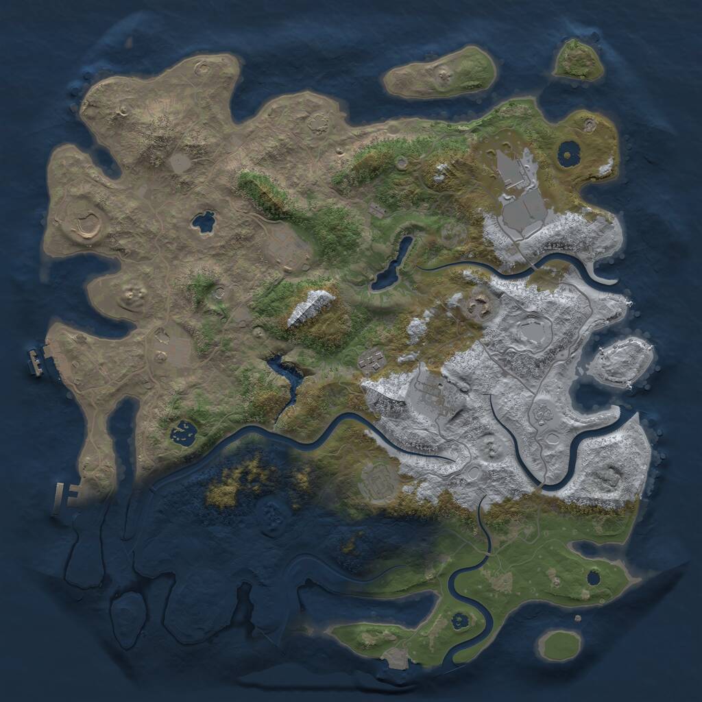 Rust Map: Procedural Map, Size: 4200, Seed: 1505190324, 15 Monuments