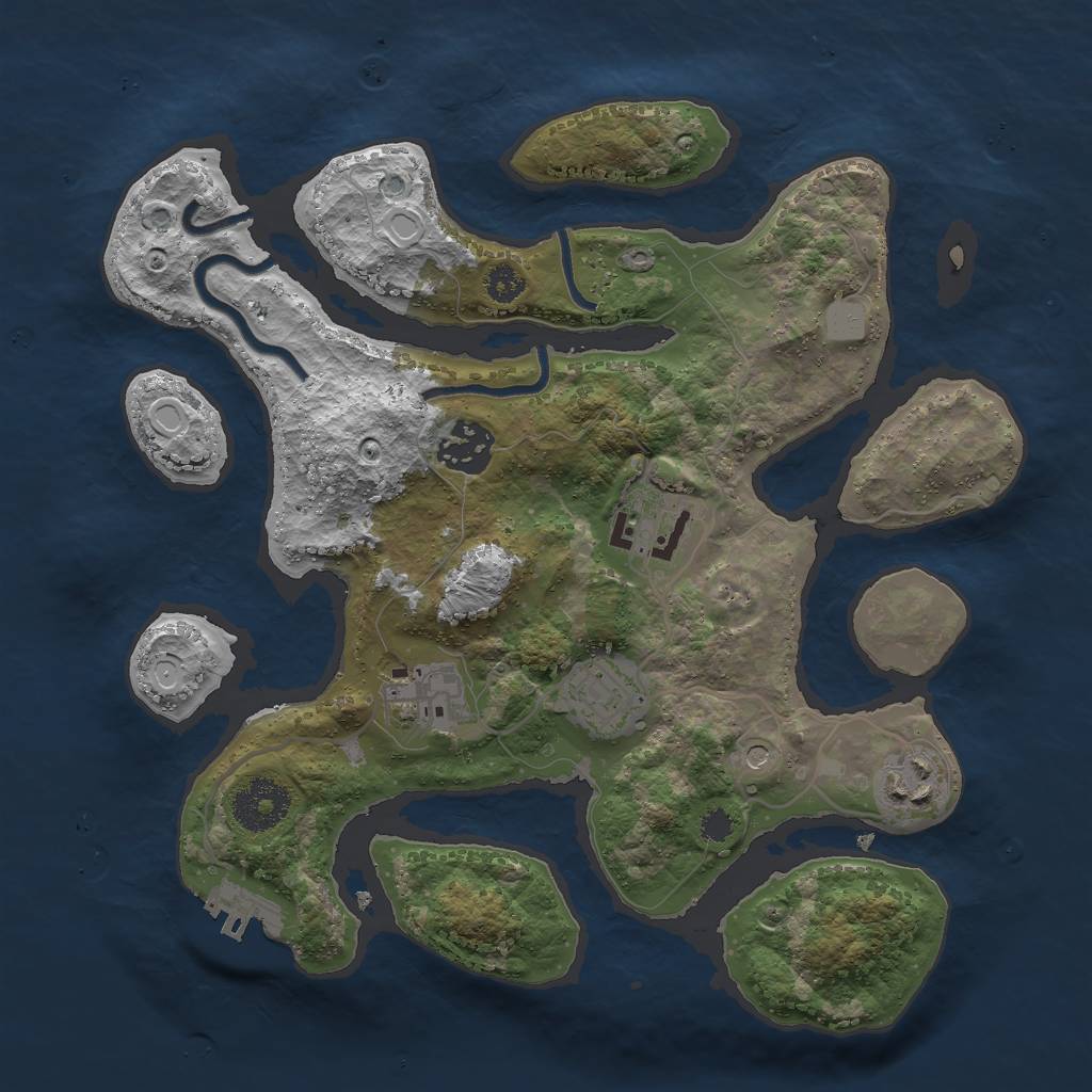 Rust Map: Procedural Map, Size: 3000, Seed: 149, 12 Monuments