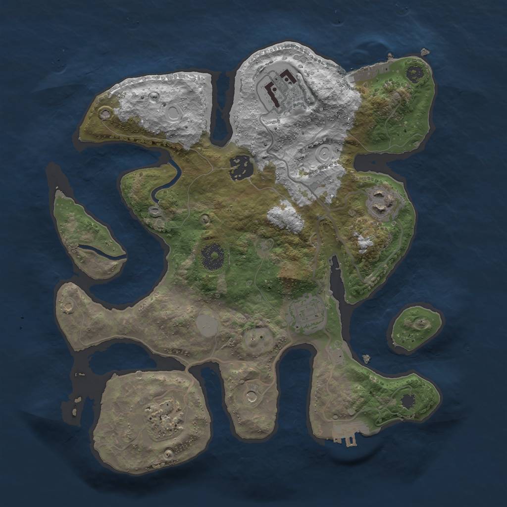 Rust Map: Procedural Map, Size: 3000, Seed: 67185731, 13 Monuments