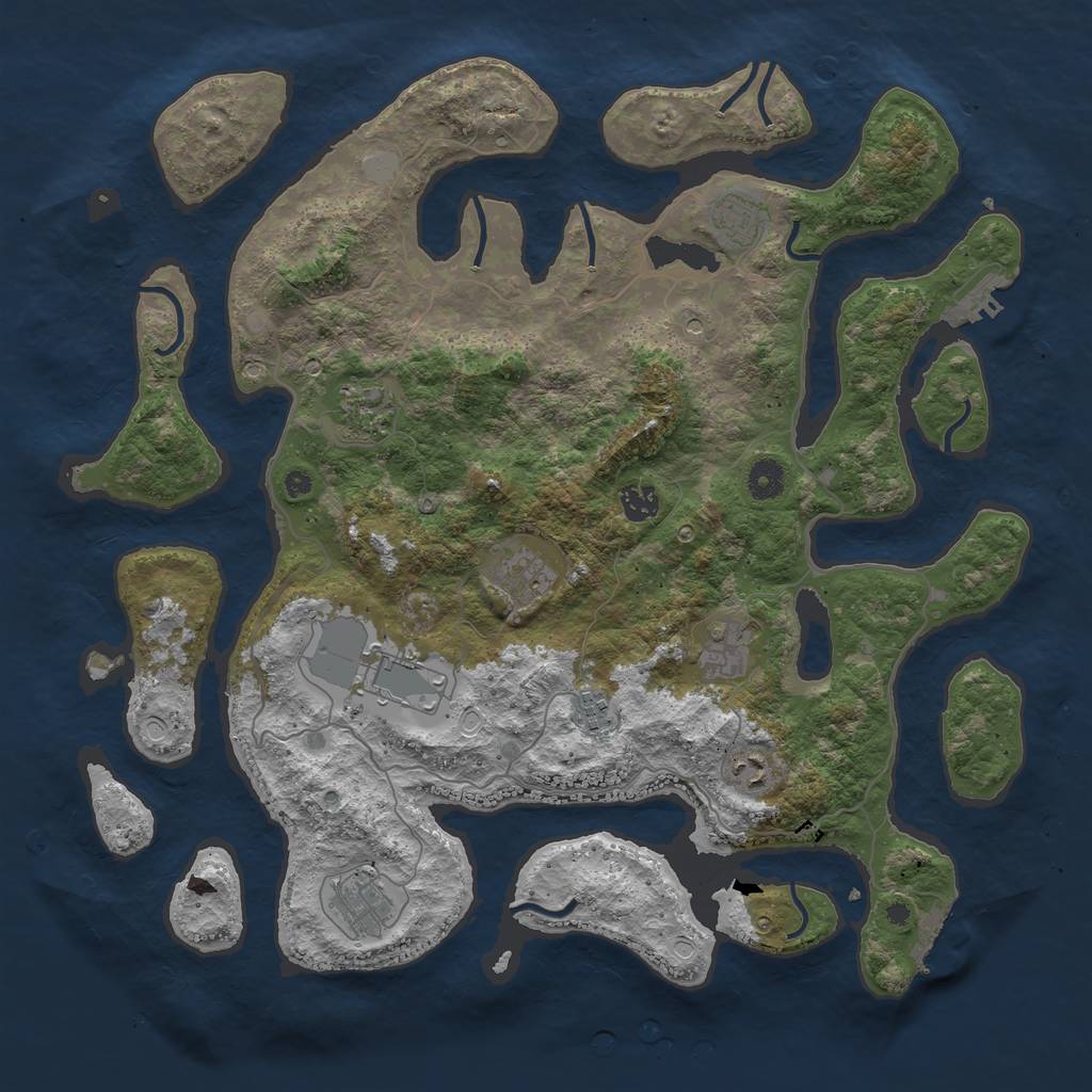 Rust Map: Procedural Map, Size: 4250, Seed: 17566, 17 Monuments