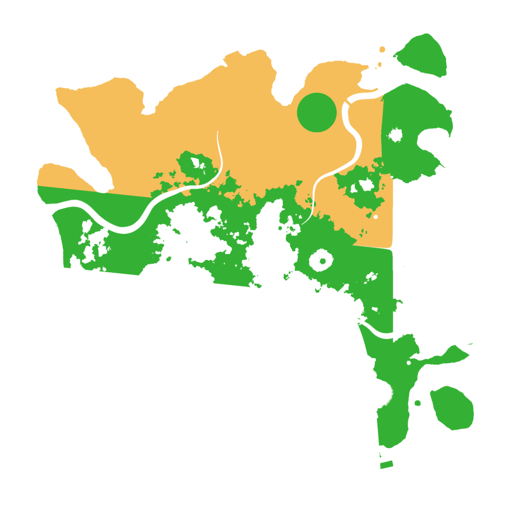 Biome Rust Map: Procedural Map, Size: 3500, Seed: 14543
