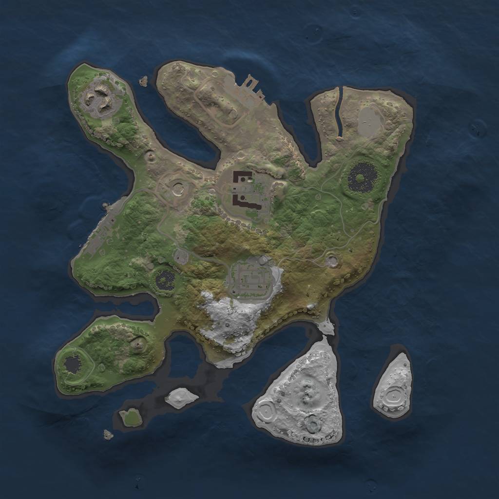 Rust Map: Procedural Map, Size: 2500, Seed: 8675, 11 Monuments