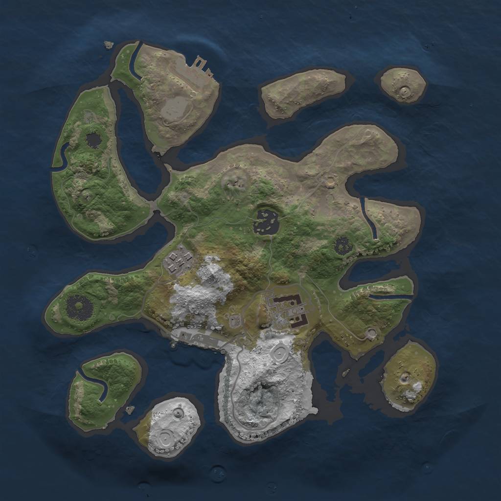 Rust Map: Procedural Map, Size: 2800, Seed: 1502662657, 10 Monuments