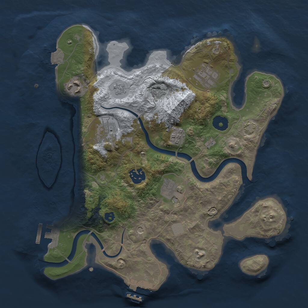 Rust Map: Procedural Map, Size: 3000, Seed: 15324, 12 Monuments