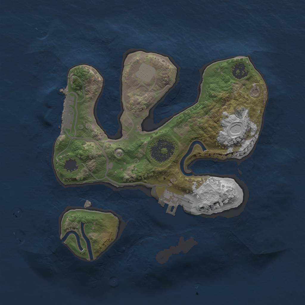 Rust Map: Procedural Map, Size: 2000, Seed: 107626466, 7 Monuments