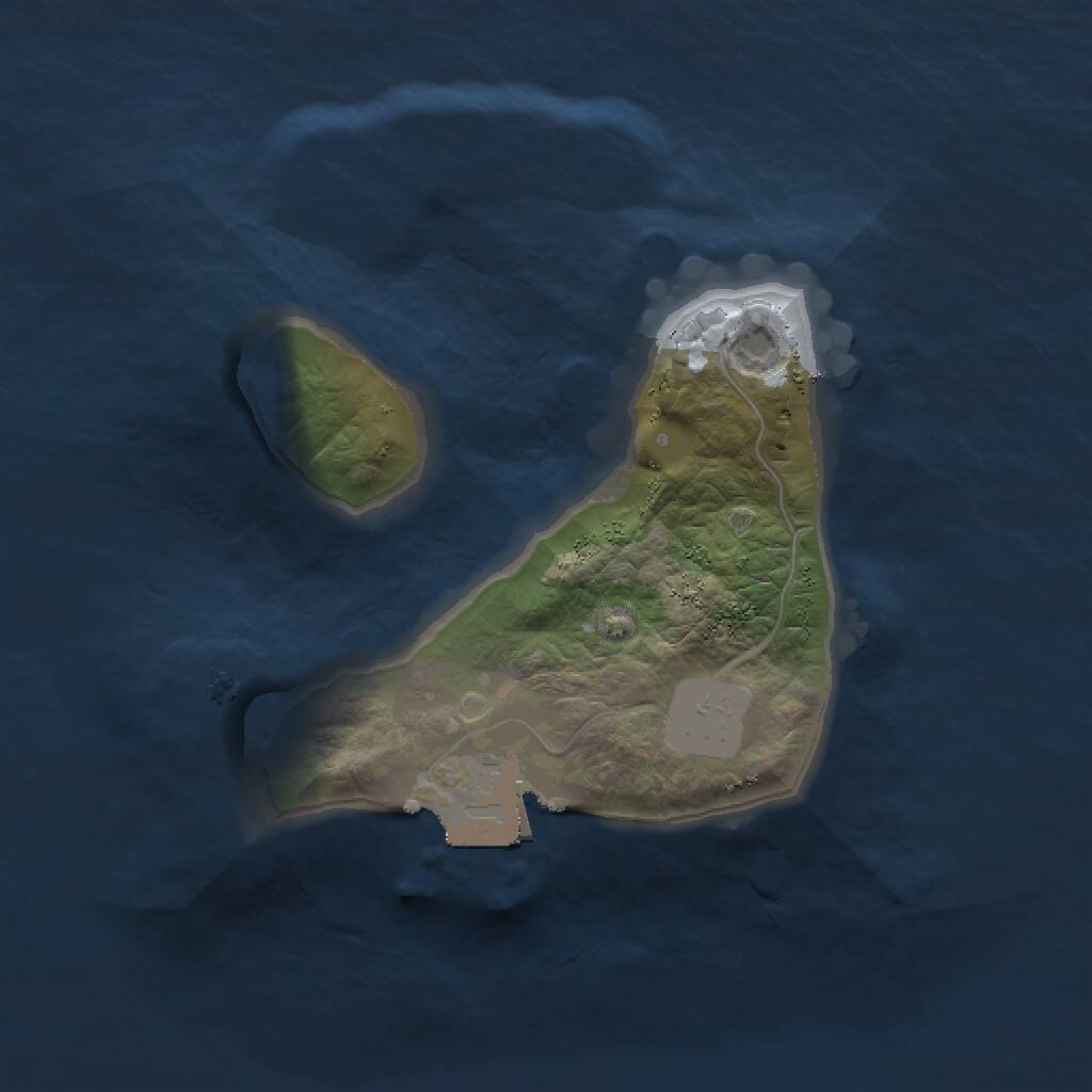 Rust Map: Procedural Map, Size: 1500, Seed: 1010, 1 Monuments