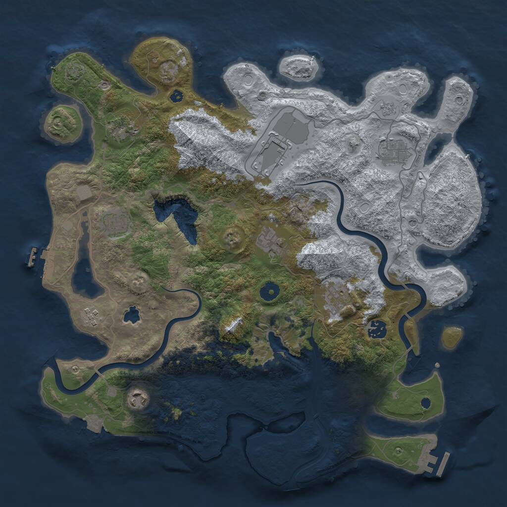 Rust Map: Procedural Map, Size: 4000, Seed: 1028897, 15 Monuments