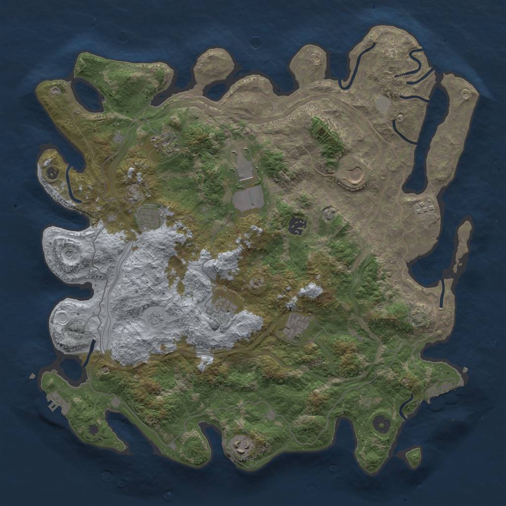 Rust Map: Procedural Map, Size: 4250, Seed: 9809, 17 Monuments