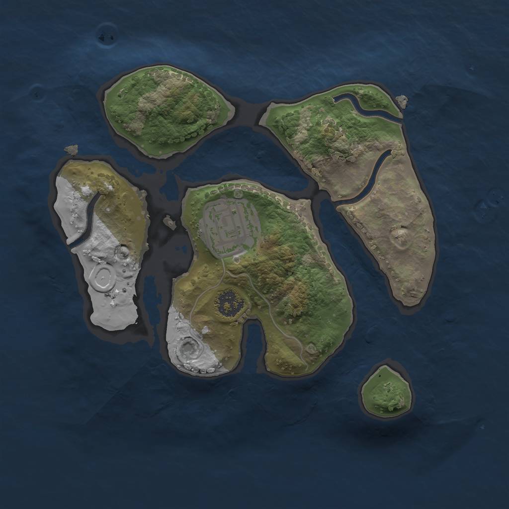 Rust Map: Procedural Map, Size: 2000, Seed: 1700, 6 Monuments