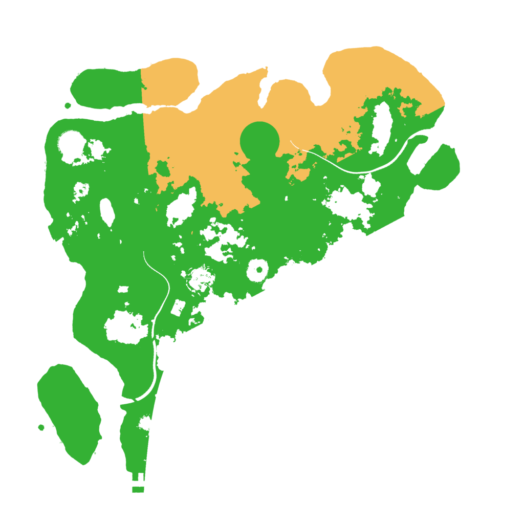 Biome Rust Map: Procedural Map, Size: 3500, Seed: 51412