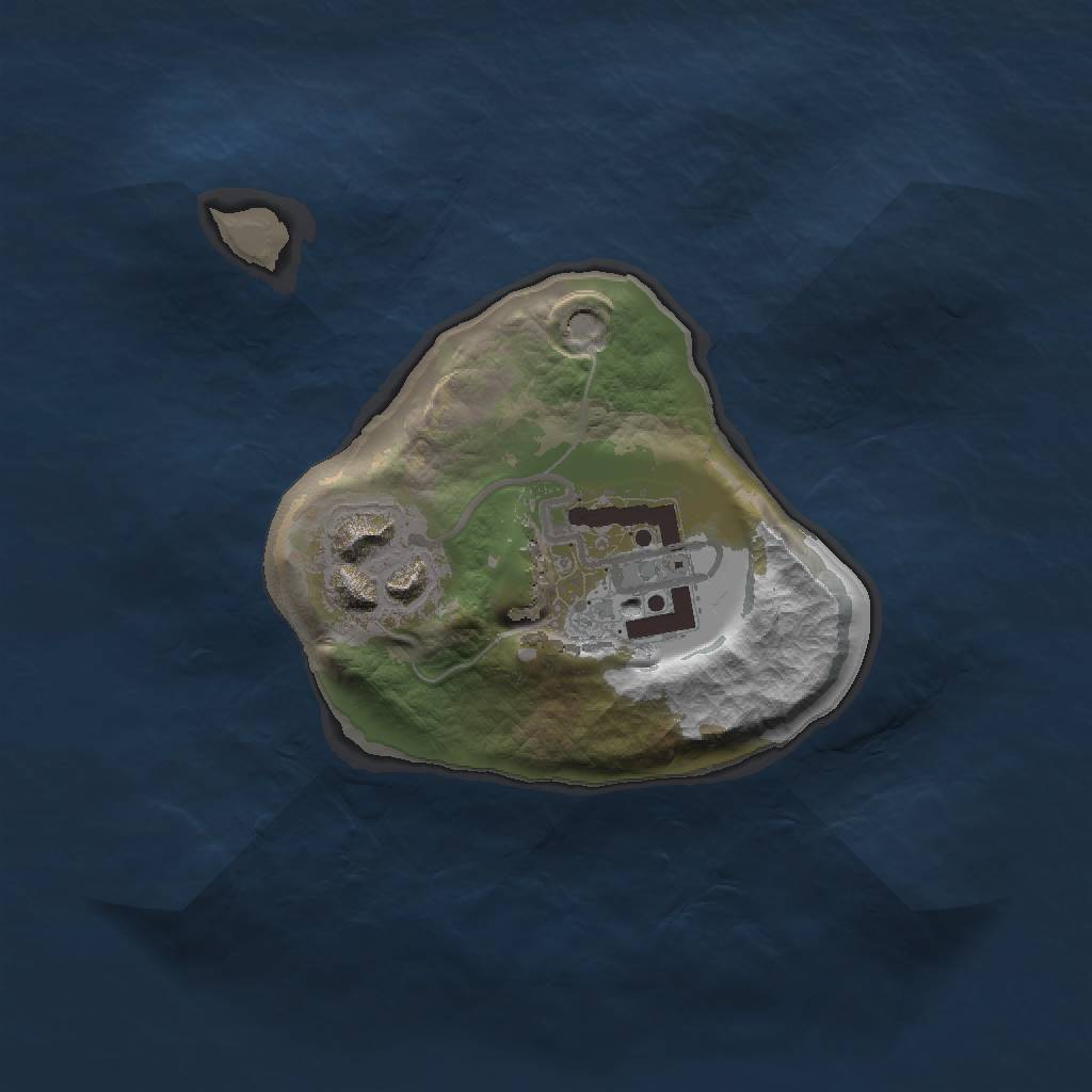 Rust Map: Barren, Size: 1500, Seed: 914839134, 4 Monuments