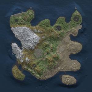 Thumbnail Rust Map: Procedural Map, Size: 2500, Seed: 100816564, 10 Monuments