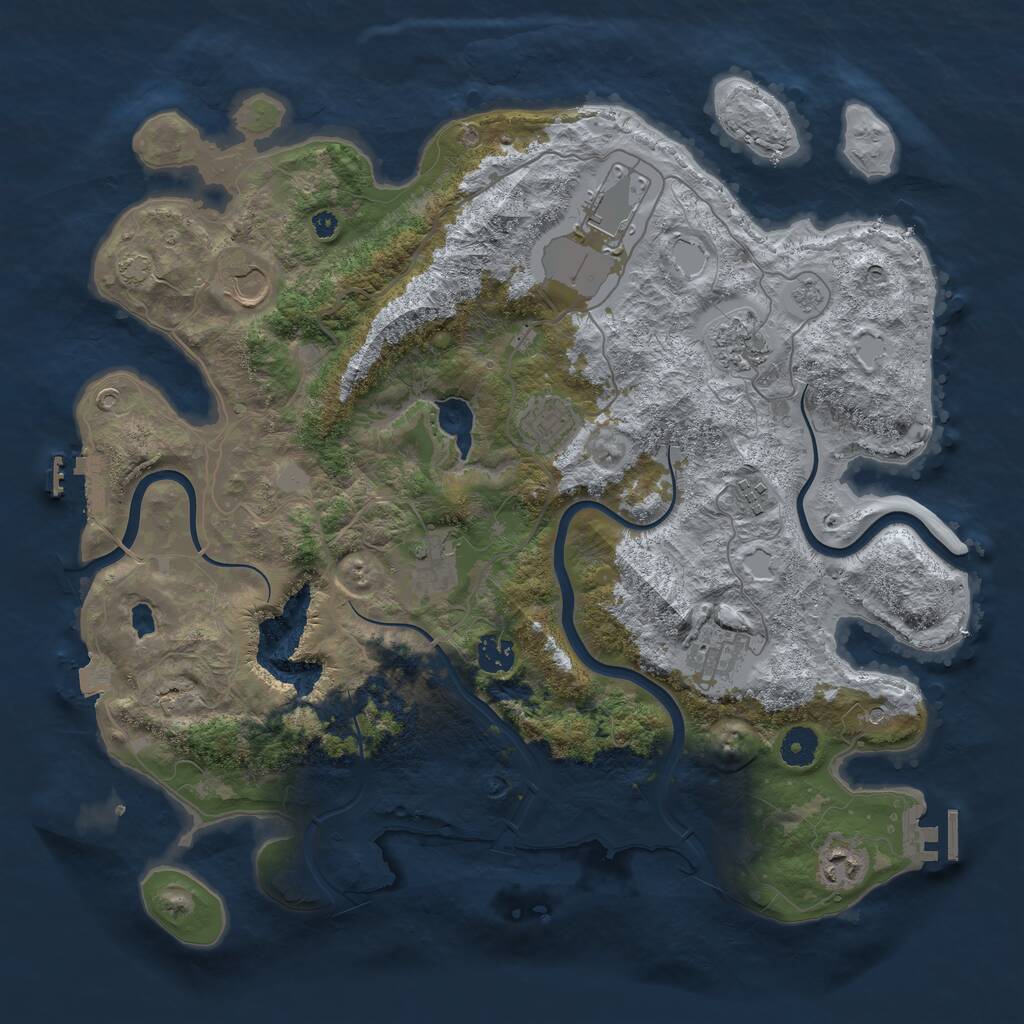 Rust Map: Procedural Map, Size: 4000, Seed: 4242564, 15 Monuments