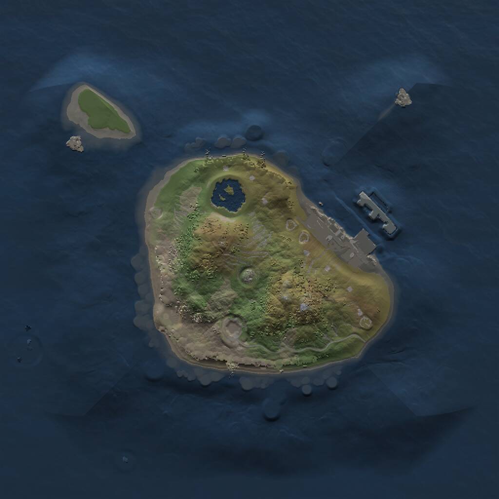 Rust Map: Procedural Map, Size: 1524, Seed: 1337, 2 Monuments