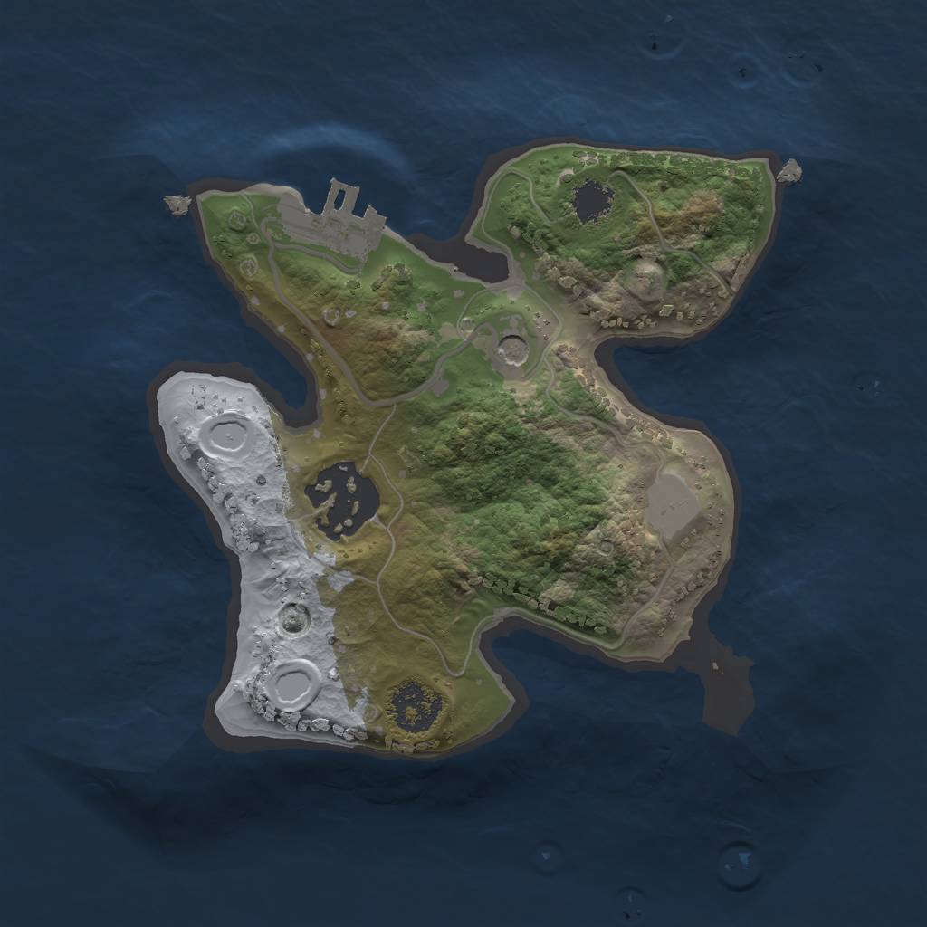 Rust Map: Procedural Map, Size: 1900, Seed: 56834755, 6 Monuments