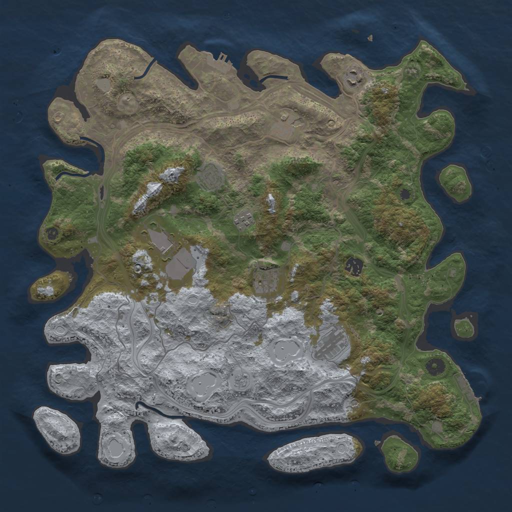 Rust Map: Procedural Map, Size: 4250, Seed: 26676, 15 Monuments