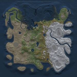 Thumbnail Rust Map: Procedural Map, Size: 4000, Seed: 1536322872, 15 Monuments