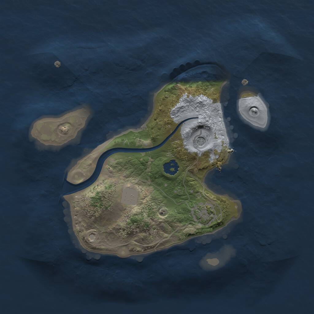 Rust Map: Procedural Map, Size: 2048, Seed: 1337, 3 Monuments