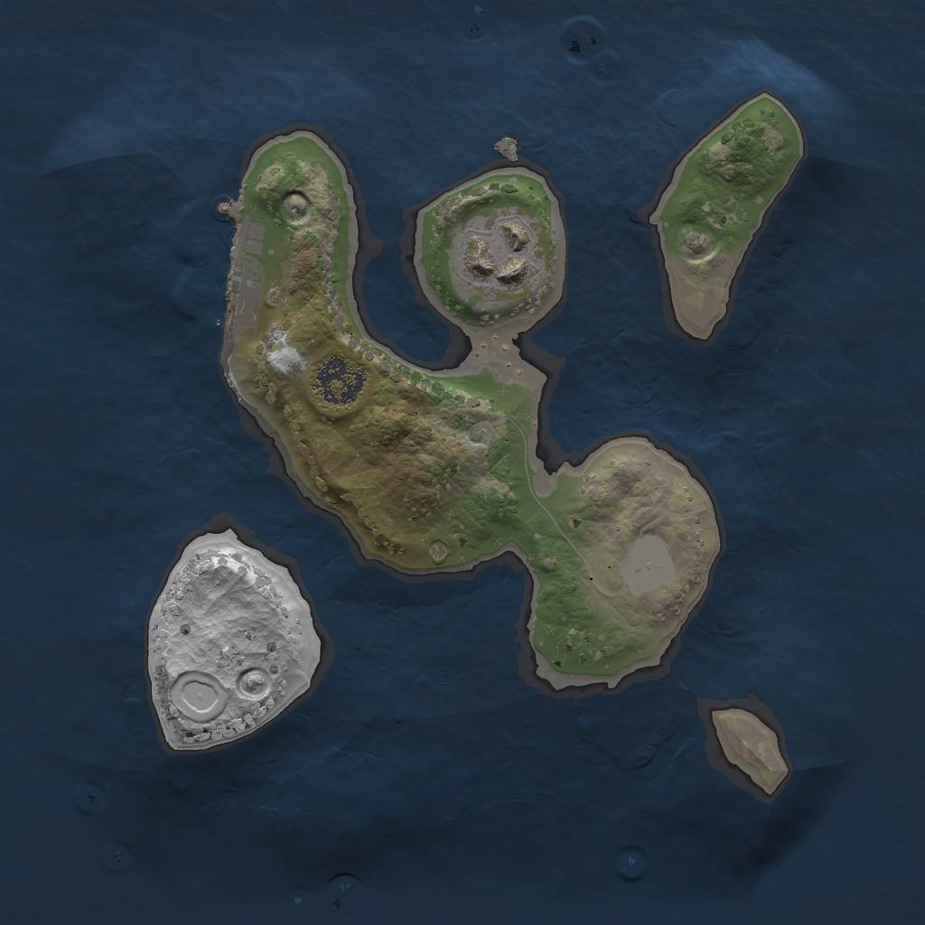 Rust Map: Procedural Map, Size: 1920, Seed: 1085, 7 Monuments