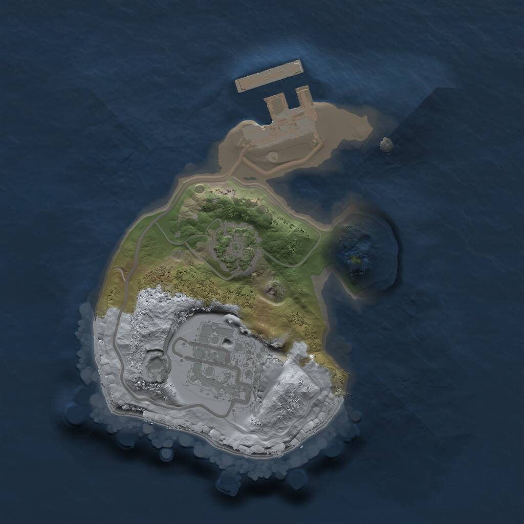 Rust Map: Procedural Map, Size: 1540, Seed: 2147483647, 4 Monuments