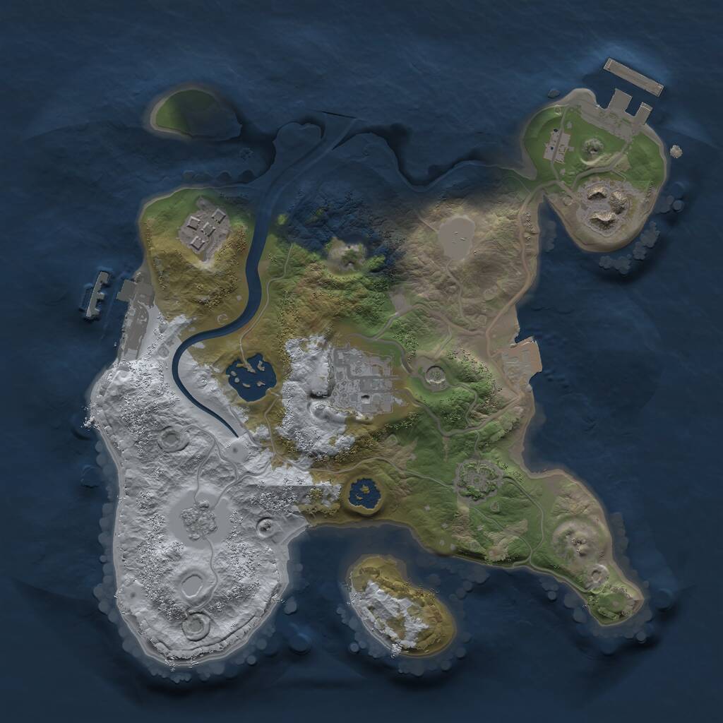 Rust Map: Procedural Map, Size: 2350, Seed: 710, 10 Monuments