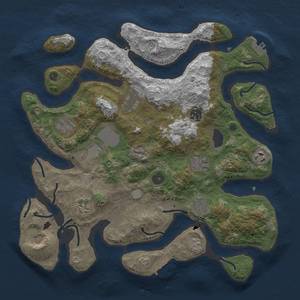 Thumbnail Rust Map: Procedural Map, Size: 3700, Seed: 1787970335, 18 Monuments