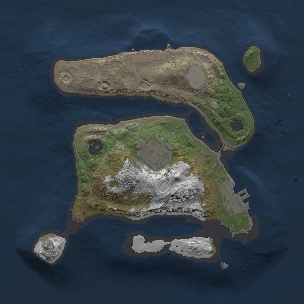 Rust Map: Procedural Map, Size: 2000, Seed: 88948037, 8 Monuments