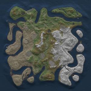 Thumbnail Rust Map: Procedural Map, Size: 4000, Seed: 115589891, 18 Monuments