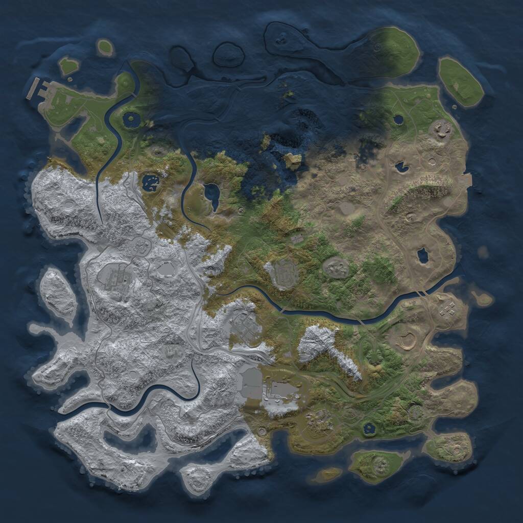 Rust Map: Procedural Map, Size: 4500, Seed: 1968669656, 15 Monuments