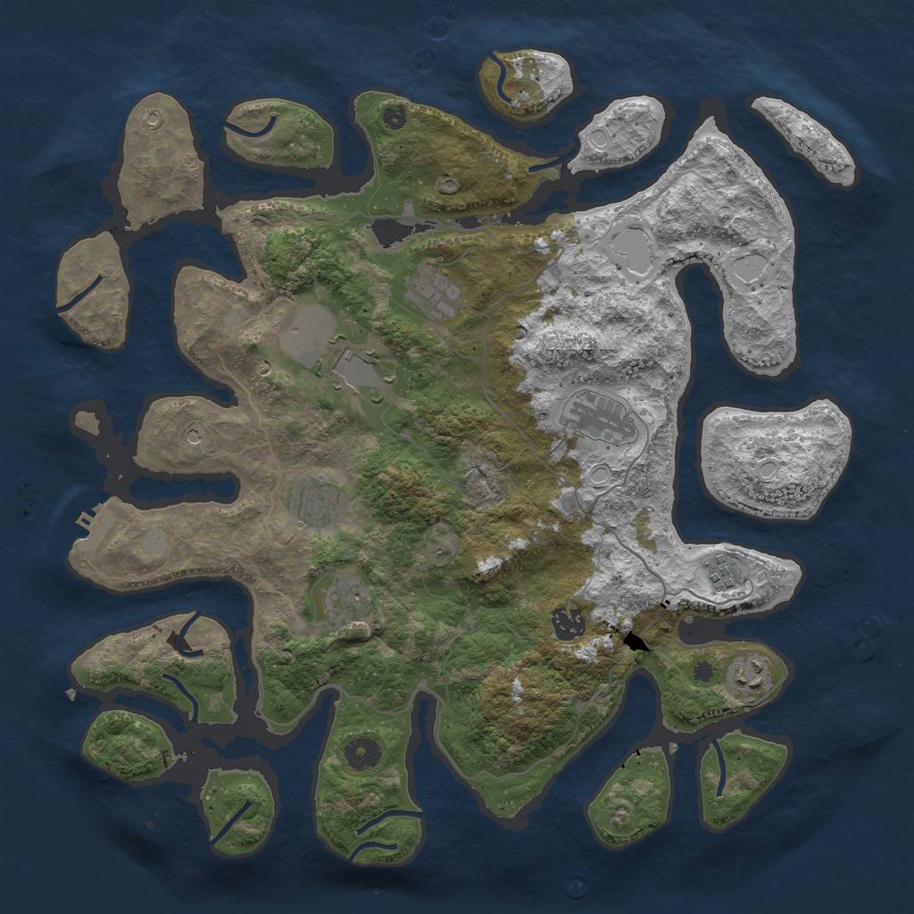 Rust Map: Procedural Map, Size: 4000, Seed: 1094441244, 15 Monuments