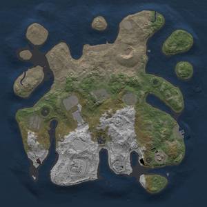 Thumbnail Rust Map: Procedural Map, Size: 3500, Seed: 583, 17 Monuments