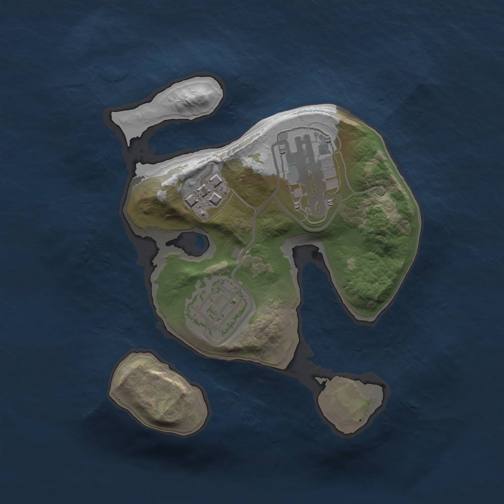 Rust Map: Barren, Size: 1800, Seed: 748428760, 5 Monuments