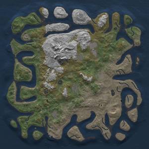 Thumbnail Rust Map: Procedural Map, Size: 5000, Seed: 123456789, 18 Monuments