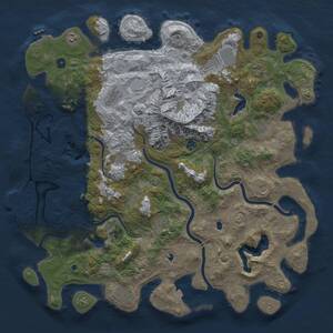 Thumbnail Rust Map: Procedural Map, Size: 5000, Seed: 123456789, 17 Monuments