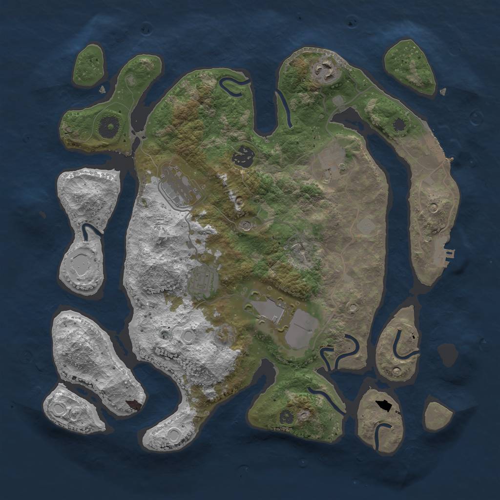 Rust Map: Procedural Map, Size: 3500, Seed: 28112021, 14 Monuments