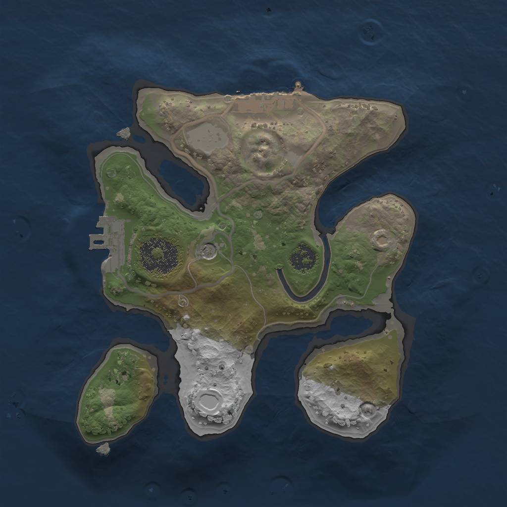 Rust Map: Procedural Map, Size: 2000, Seed: 162018, 8 Monuments